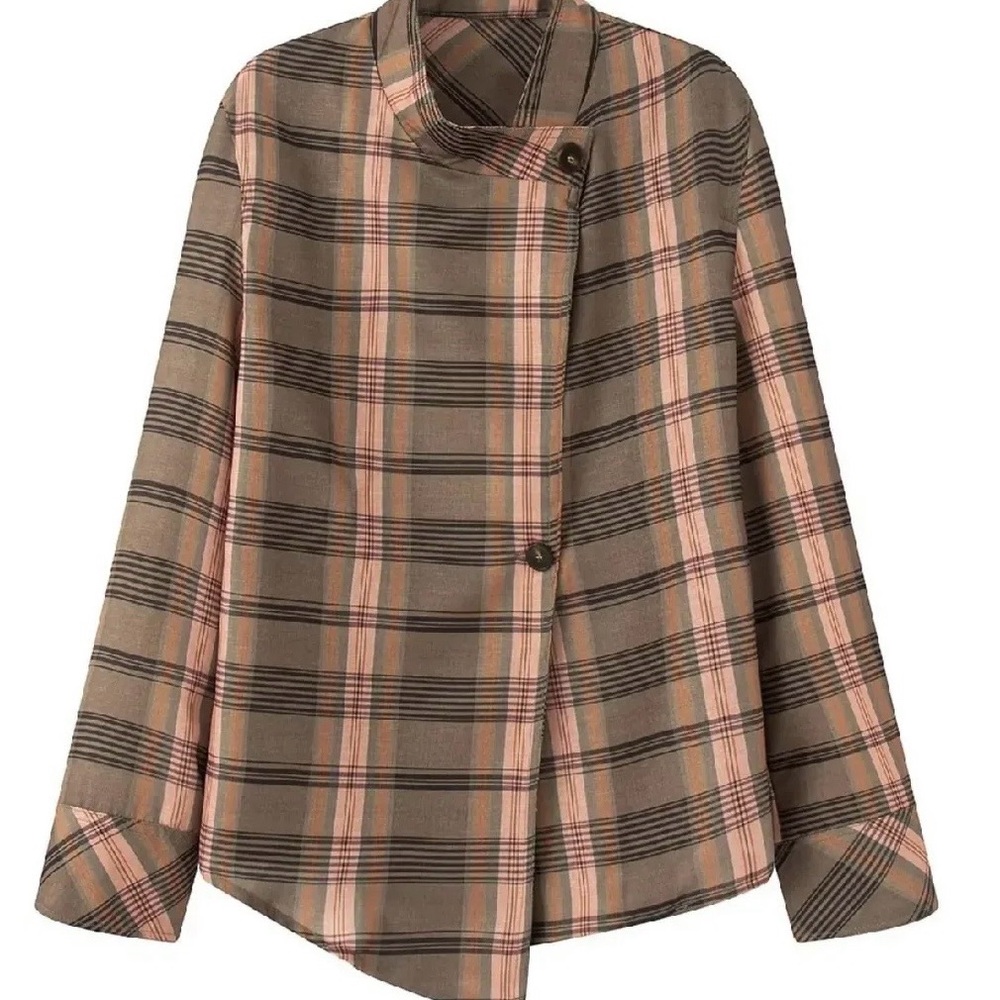 Zara Brown and Pink Plaid Shirt